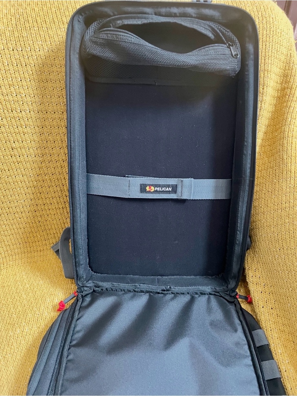 Pelican Black  Backpack with Red Accents - Picture 7 of 16